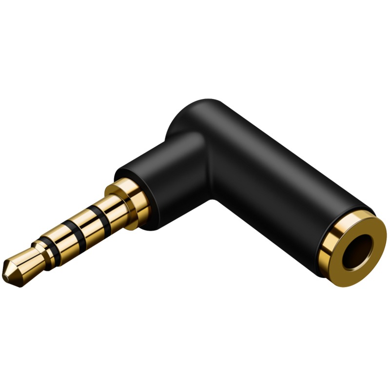 CE-LINK 3.5mm公對母音頻轉接頭彎頭L形90度耳機音箱延長轉換插頭-細節圖5