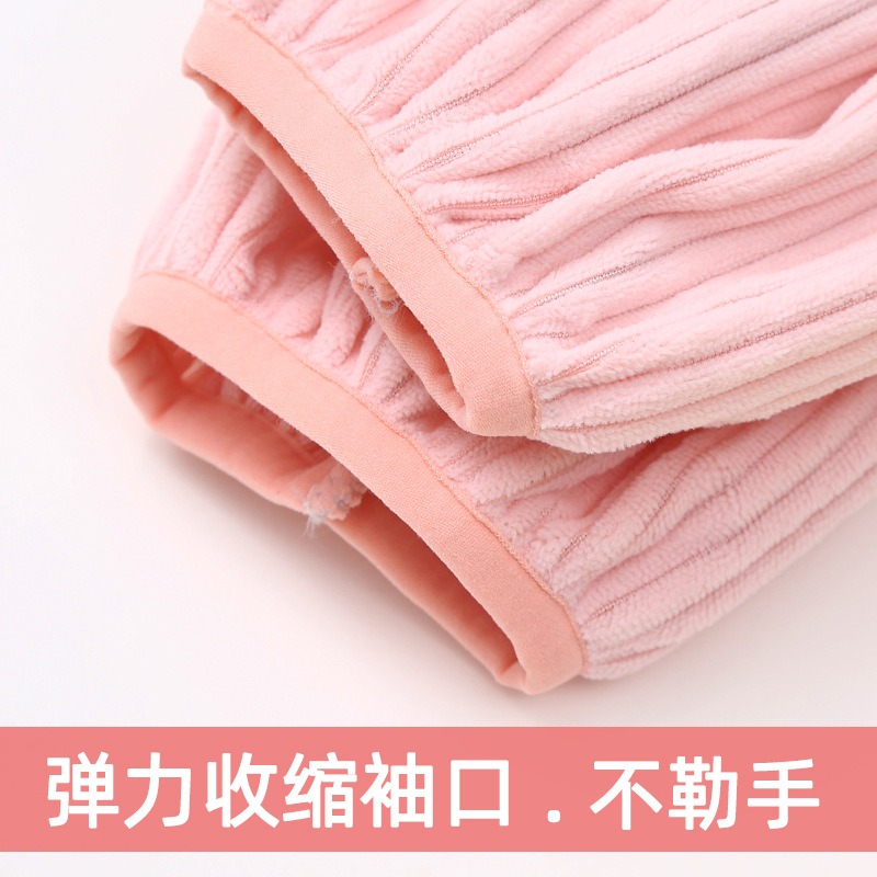 秋冬袖套刺繡毛絨護袖冬季成人可愛學生女防臟套袖兒童袖頭INS風-細節圖3