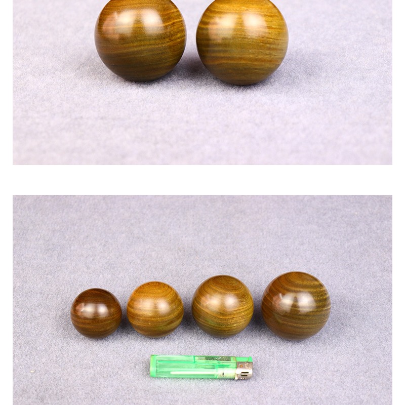 綠檀手球檀香木按摩文玩手把件老人禮品手握鍛煉文玩手把件球送禮-細節圖9