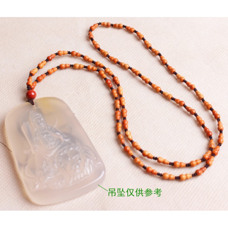 橄欖核小葫蘆吊墜配繩配鏈平安扣玉器蜜蠟掛繩毛衣鏈項鏈繩掛繩子-細節圖10