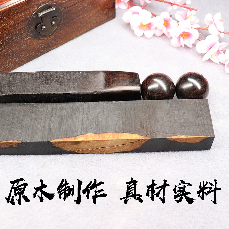 紫光檀木中老年健身按摩手球烏木手掌上握力球文玩球送長輩禮品-細節圖3