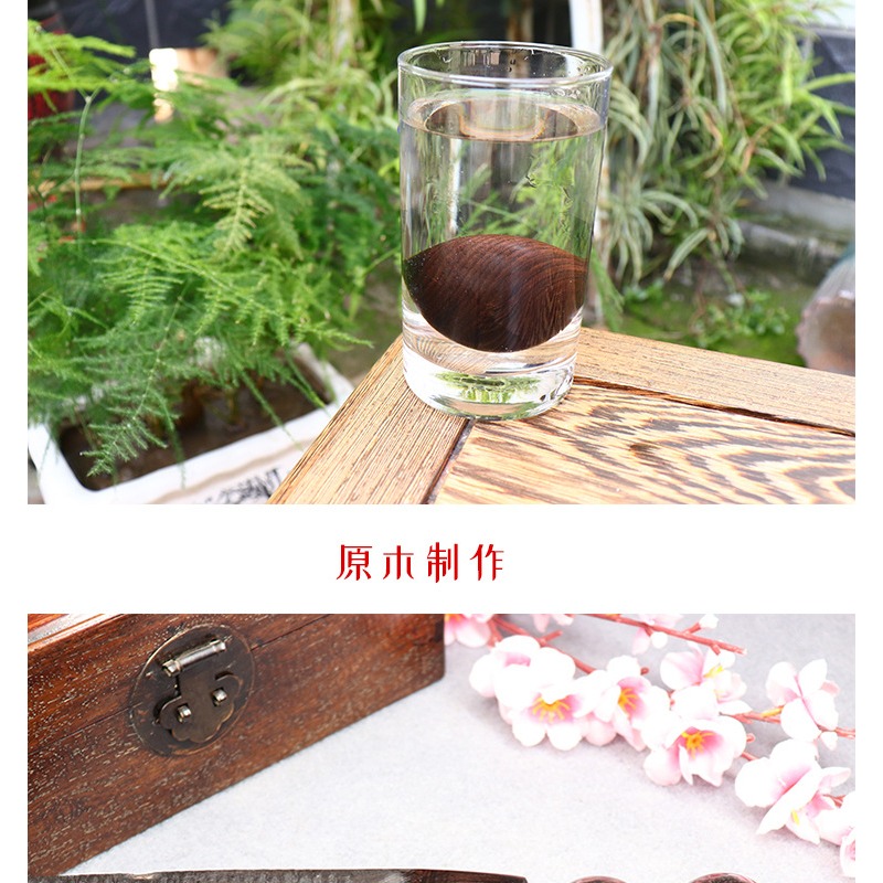 紫光檀木中老年健身按摩手球烏木手掌上握力球文玩球送長輩禮品-細節圖8