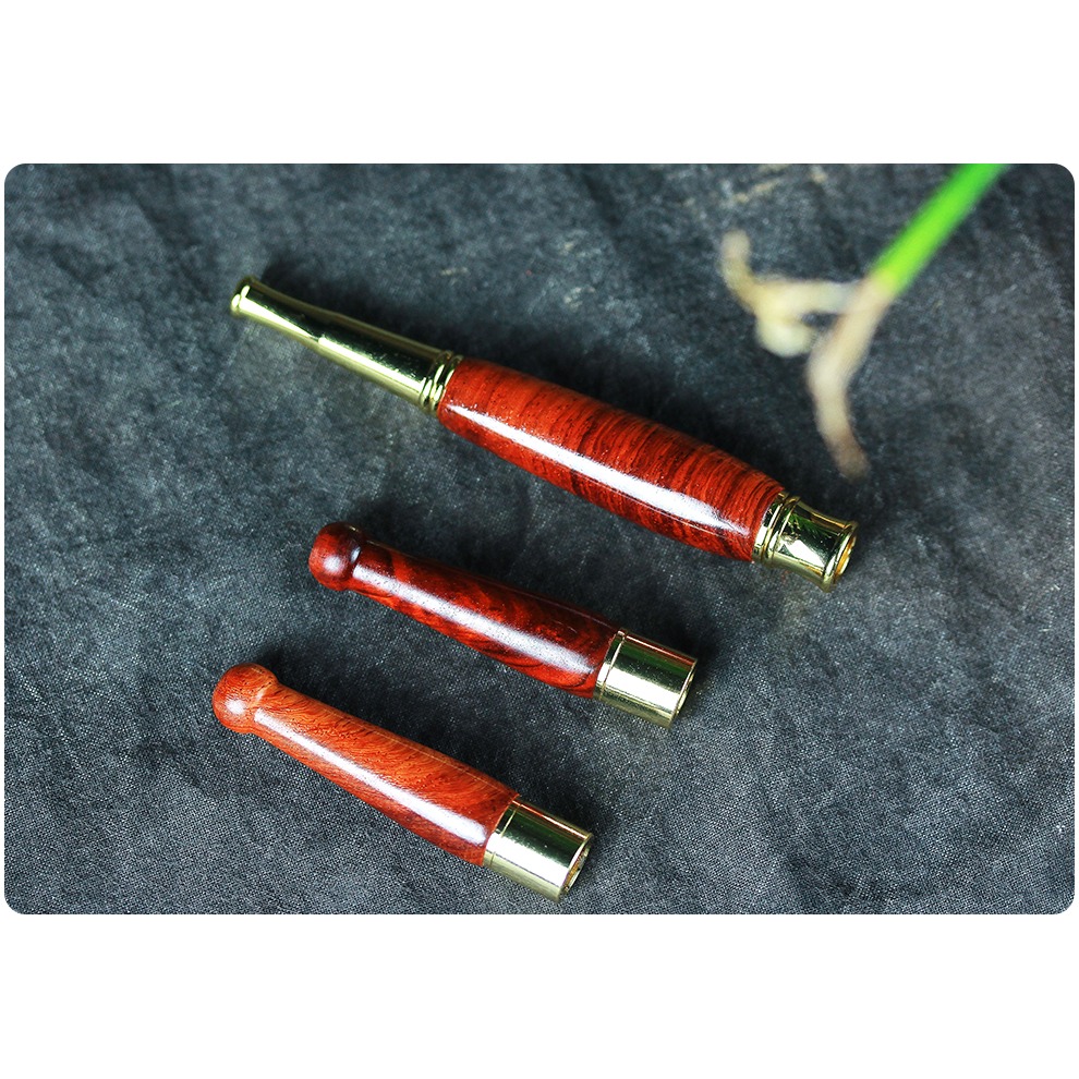 大葉黃花梨木煙嘴過濾器金屬拉桿循環過濾芯木質煙具送禮便攜男女-細節圖10