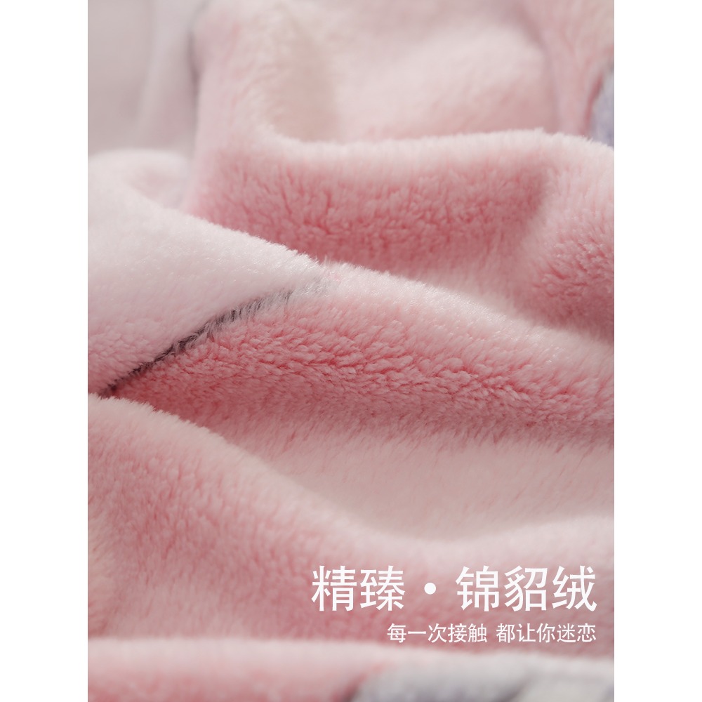 珊瑚絨毛毯單人空調毯子春秋法蘭絨牀上用蓋毯冬季加厚鋪牀單墊牀-細節圖2