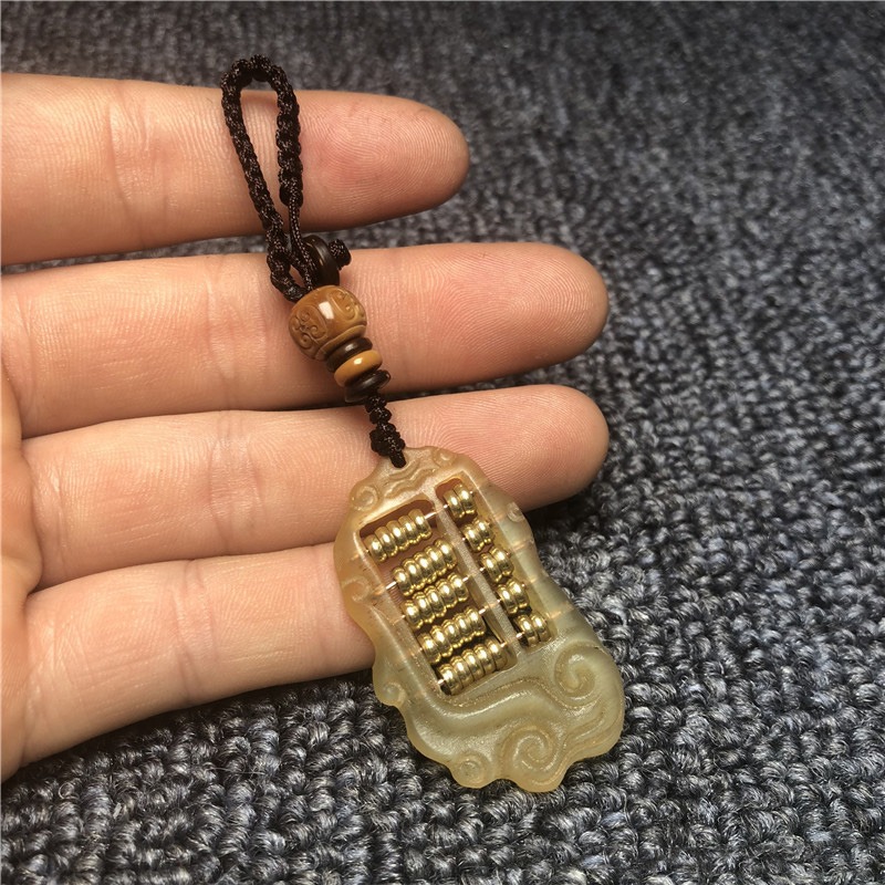 羊角如意算盤鑰匙扣創意禮品禮物汽車鑰匙鏈男女包包掛飾手工飾品-細節圖6
