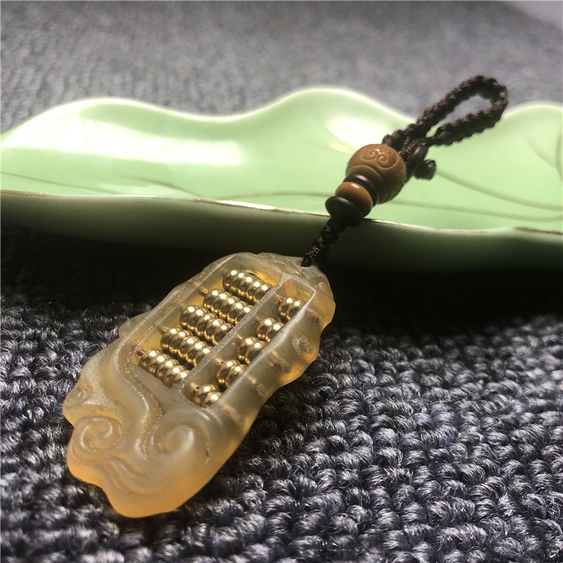 羊角如意算盤鑰匙扣創意禮品禮物汽車鑰匙鏈男女包包掛飾手工飾品-細節圖9