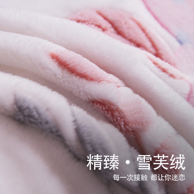 珊瑚絨牀單單件牛奶絨毛毯子1.5米學生宿舍男被罩單人枕套三件套-細節圖3