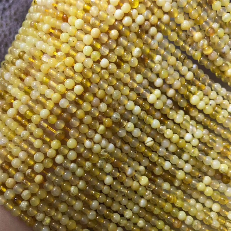 天然黃澳寶鉆石面刻面切面盤珠扁珠半成品diy長鏈手工串珠-細節圖3