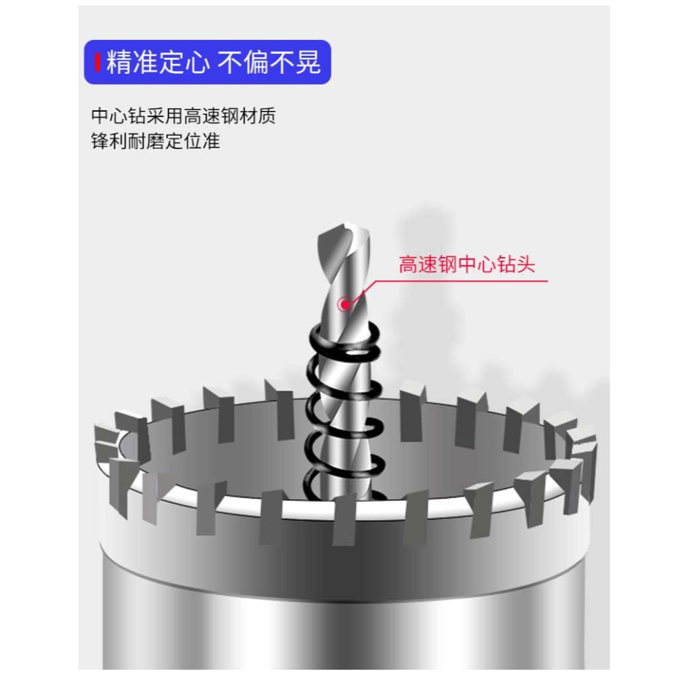 不銹鋼開孔器鐵皮鋼板打孔密齒鉆孔水槽金屬鋁多齒合金鉆頭專用25-細節圖10