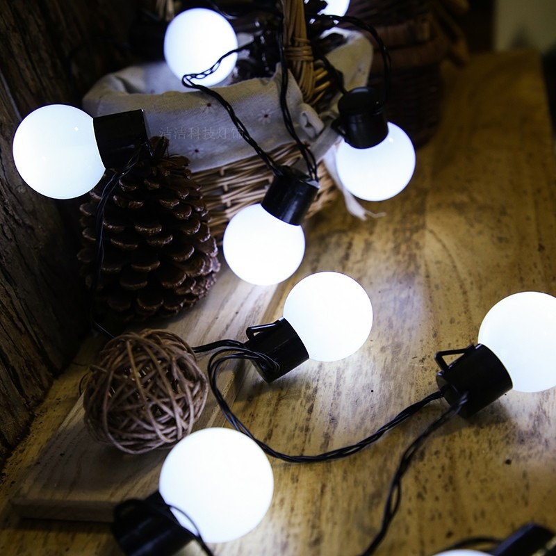 LED5cm圓球燈彩燈閃燈串燈滿天星電池露營氛圍燈婚慶節日佈置裝飾-細節圖3