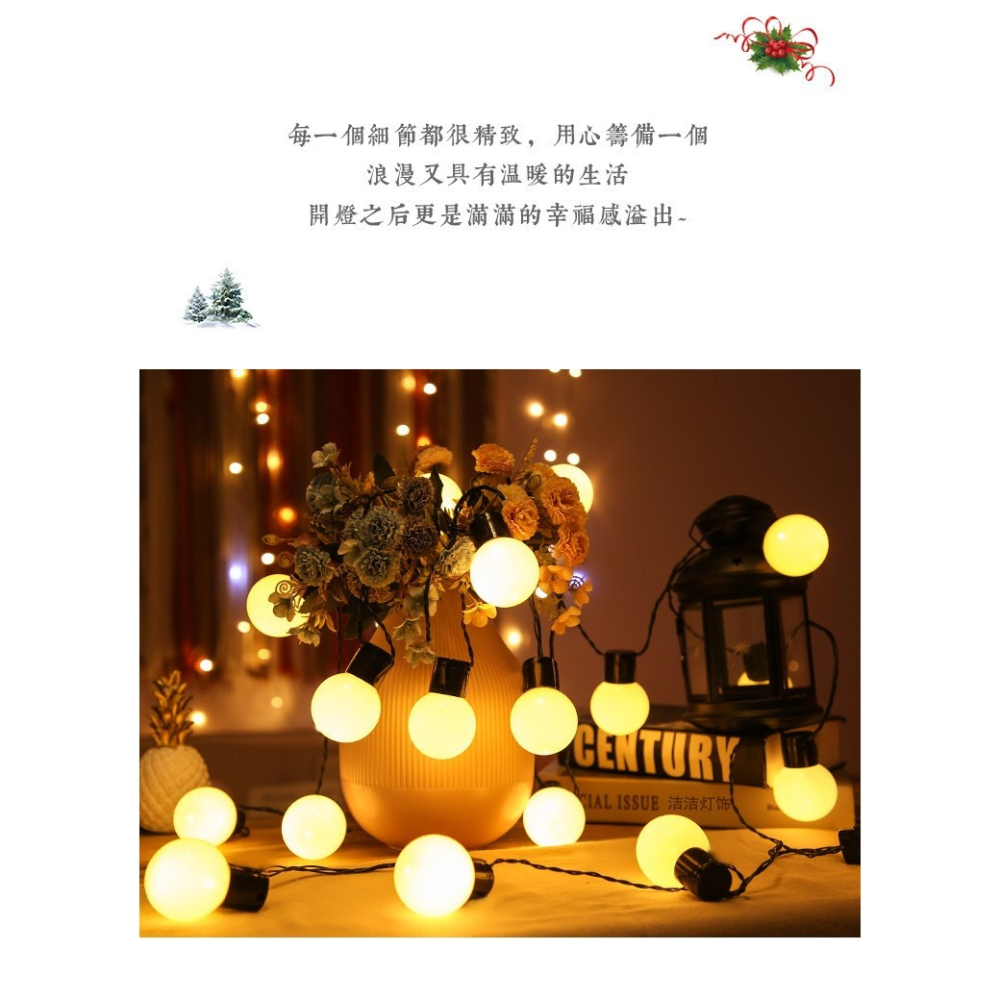 LED5cm圓球燈彩燈閃燈串燈滿天星電池露營氛圍燈婚慶節日佈置裝飾-細節圖7