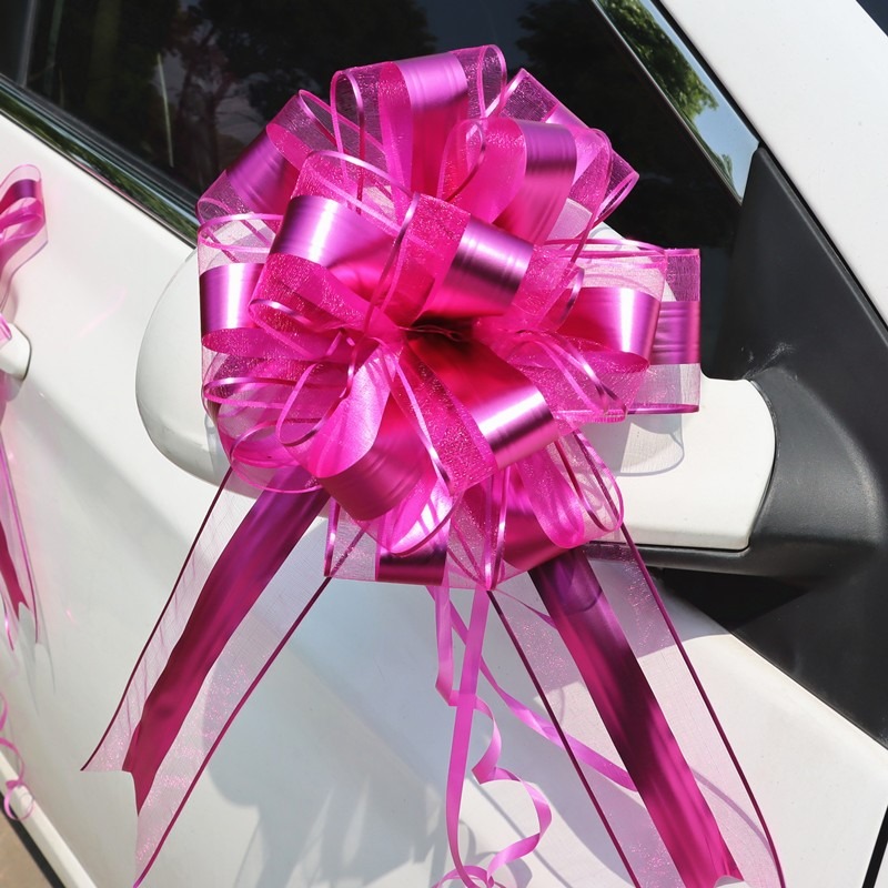 網紗浪漫婚車佈置車拉花婚房球形手拉花彩帶裝飾結婚婚禮婚慶用品-細節圖4