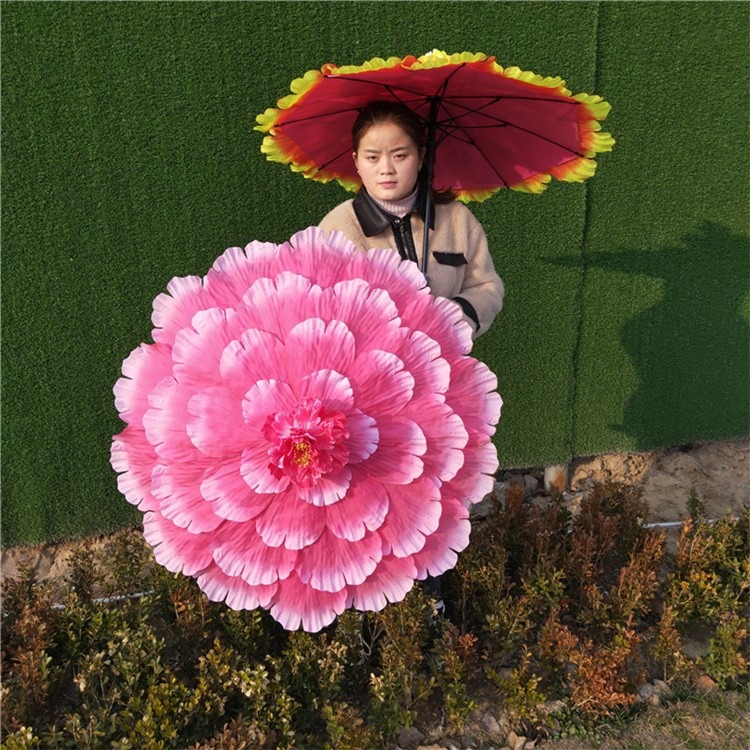 兒童牡丹花傘舞蹈舞臺演出道具盛世花開大型晚會運動會開幕式道具-細節圖2