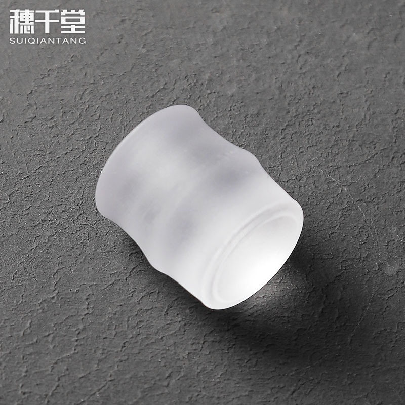 穗千堂 琉璃蓋置 蓋託氣泡玻璃香插 紫砂壺茶碗蓋置 圓形鎮紙-細節圖5