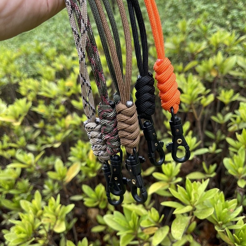 傘繩迷你快拆可旋轉式鑰匙鉤扣手工編制編織創意證件卡牌廣告手繩-細節圖9