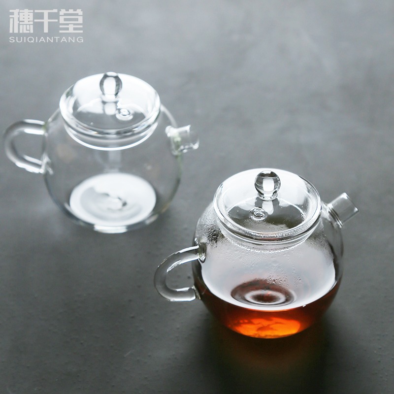 穗千堂現貨耐熱玻璃壺承提示幹泡茶臺 淋壺養壺隔熱壺託功夫茶席-細節圖5