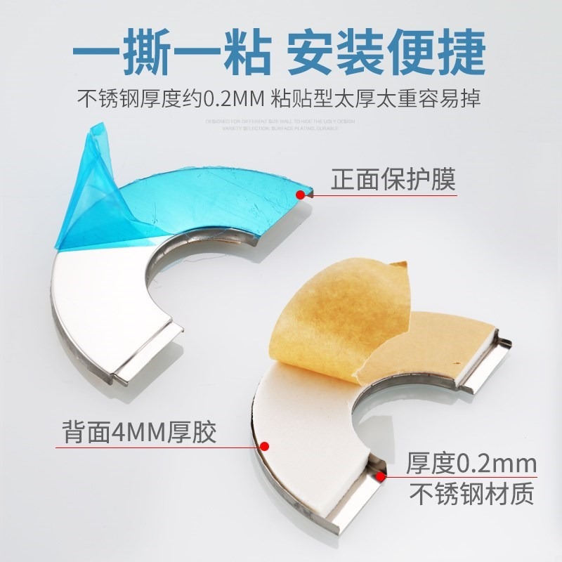 遮醜蓋墻洞口熱水器空調蓋不銹鋼孔墻洞燃氣裝飾排煙管道遮擋罩堵-細節圖3