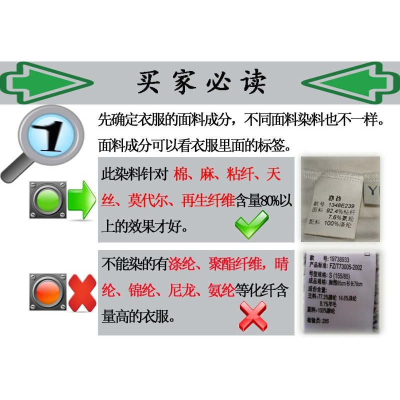 衣服染料舊衣翻新改色修復黑深灰免煮染色劑扎染染料染衣服不褪色-細節圖7