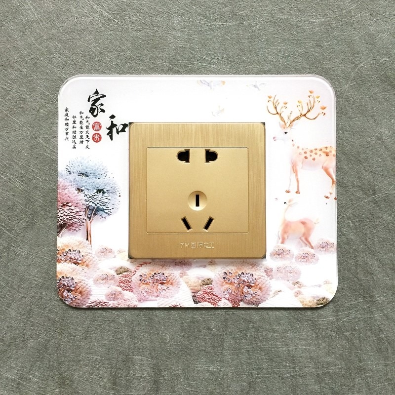 亞克力開關貼墻貼開關裝飾家用開關保護套客廳開關插座套簡約現代-細節圖8