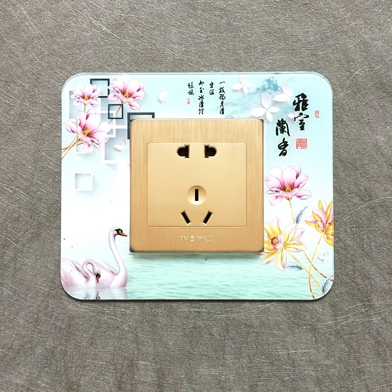 亞克力開關貼墻貼開關裝飾家用開關保護套客廳開關插座套簡約現代-細節圖9