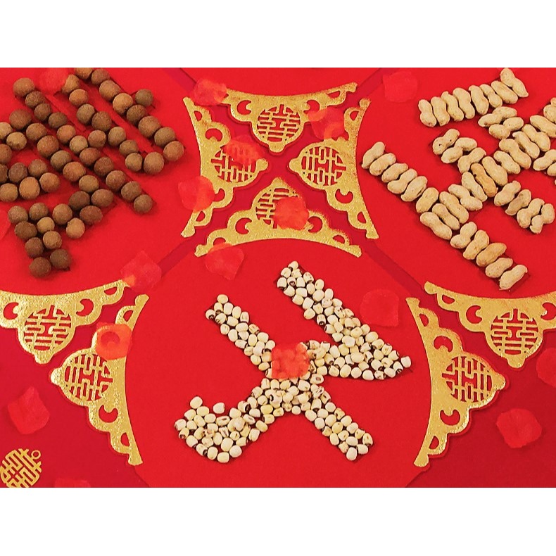 早生貴子模具婚牀擺件佈置牀上乾果組合創意結婚用品大全訂婚壓牀-細節圖8