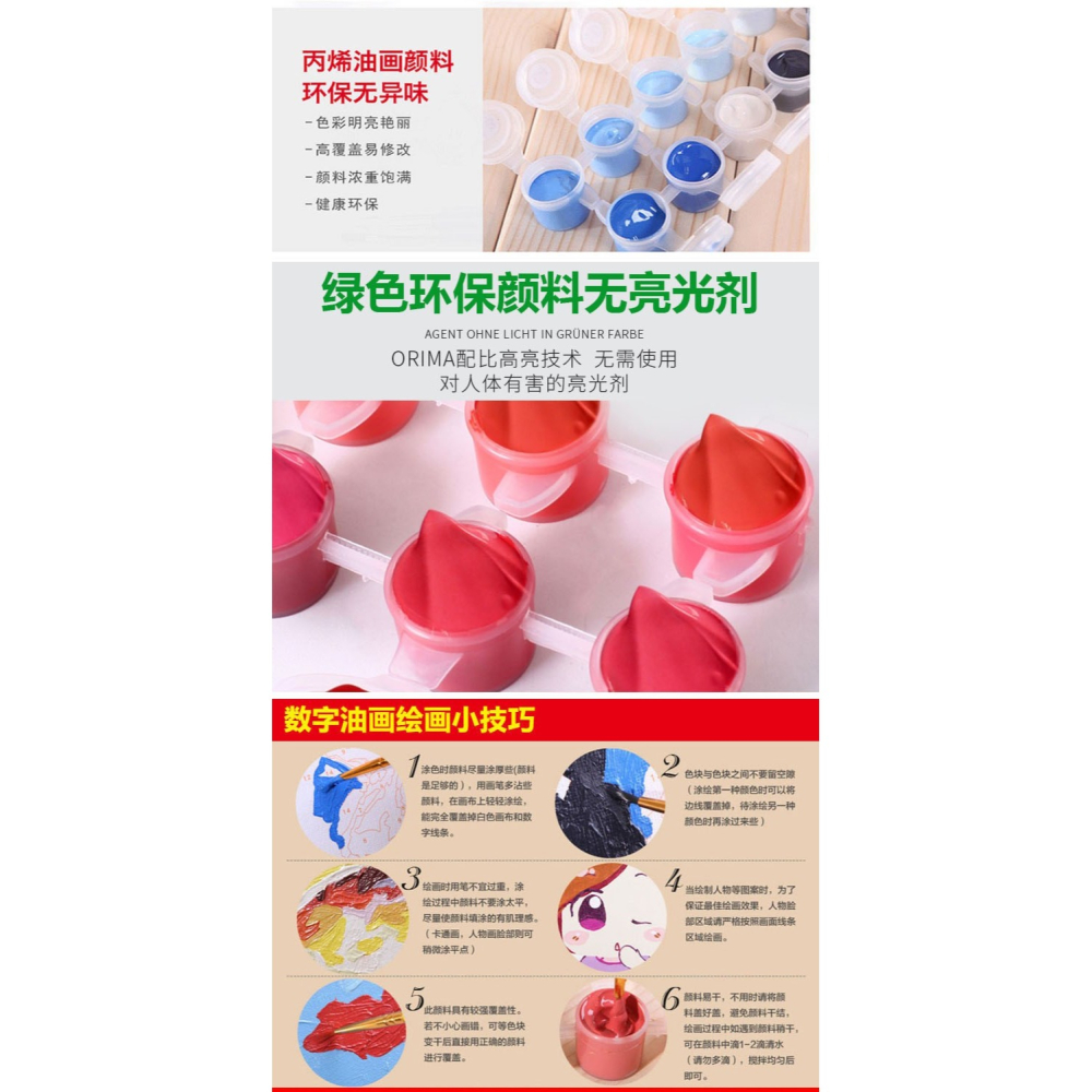 diy數字油畫30*40 客廳臥室風景新房裝飾畫情侶花卉學生手工填色-細節圖9