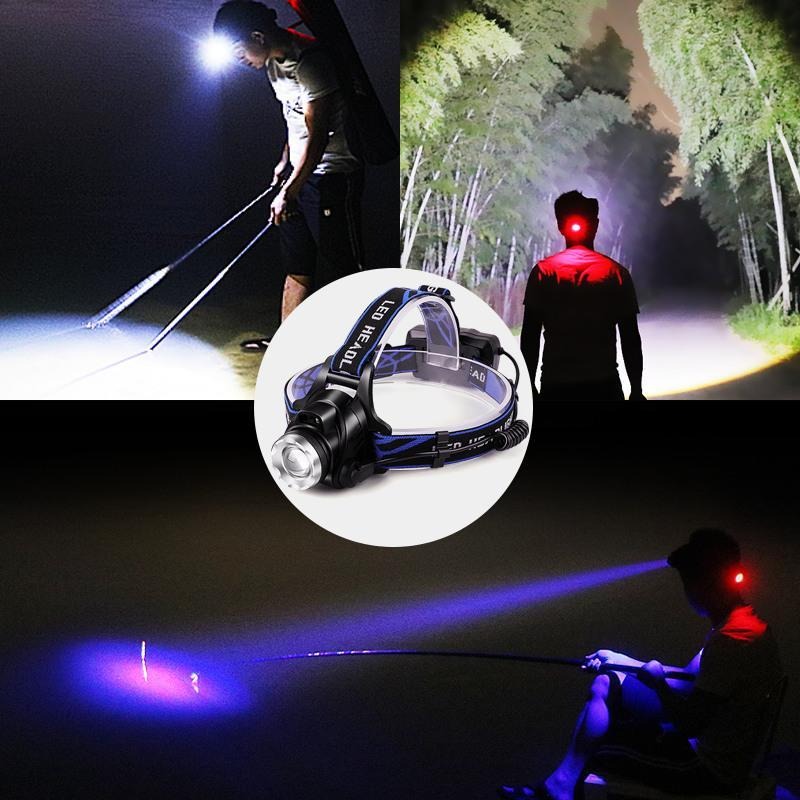 頭燈強光感應充電防水超亮遠射LED頭戴式手電筒釣魚夜釣礦燈-細節圖2