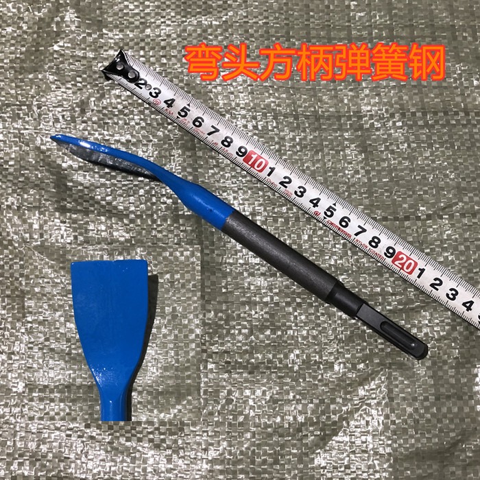 電鎬鏟塹鑿子六角加長長扁鑿彎頭4400方柄坑線槽鎬釬電錘.-細節圖8