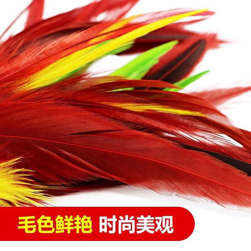 手工升級羽毛純手毽子鐵標加工毽球製做鐵片花毽雞毛毽子耐踢品-細節圖5