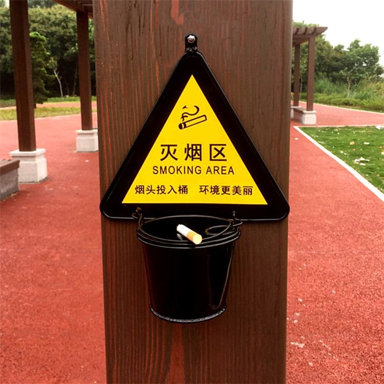 戶外景區墻上樹上柱子上壁掛式煙灰缸免釘公共場所廁所衛生間煙缸-細節圖8