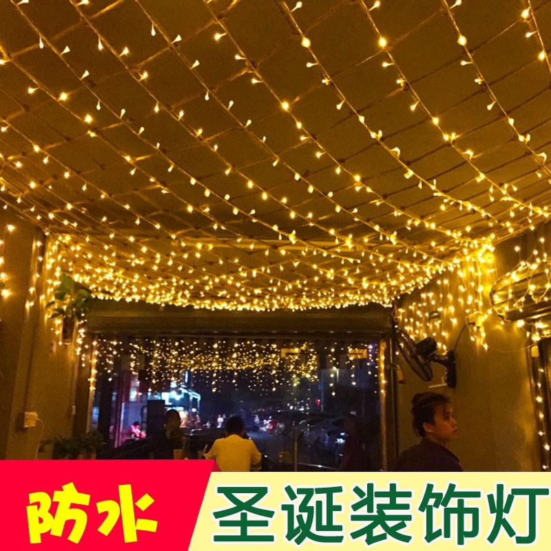 led小彩燈閃燈串燈滿天星燈戶外防水燈串星星燈串室外樹燈裝飾燈-細節圖3