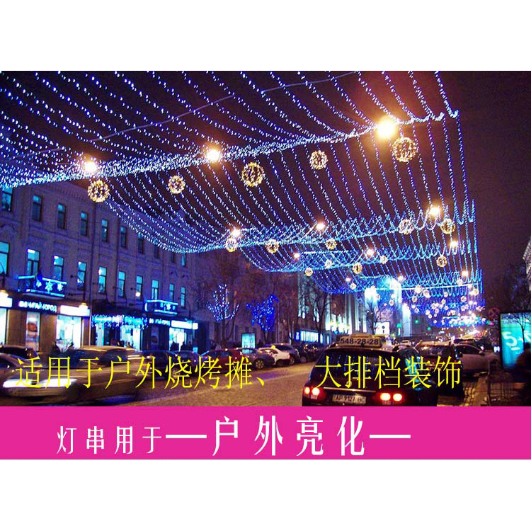 led小彩燈閃燈串燈滿天星燈戶外防水燈串星星燈串室外樹燈裝飾燈-細節圖8