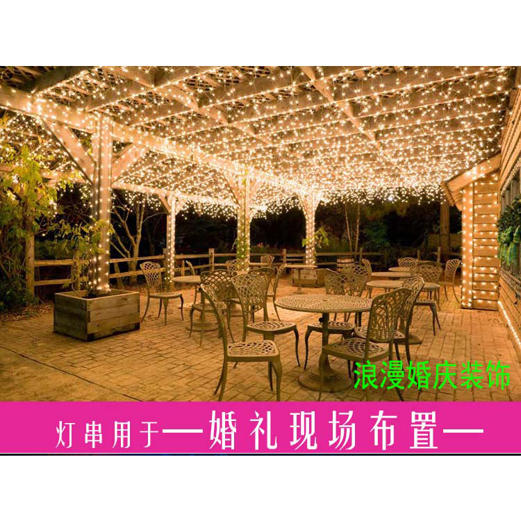 led小彩燈閃燈串燈滿天星燈戶外防水燈串星星燈串室外樹燈裝飾燈-細節圖9