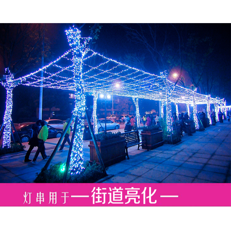 led小彩燈閃燈串燈滿天星燈戶外防水燈串星星燈串室外樹燈裝飾燈-細節圖10