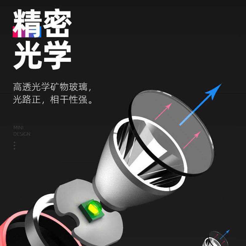 超亮LED強光手電筒USB可充電便攜超亮袖珍小家用遠射照明燈52-細節圖4