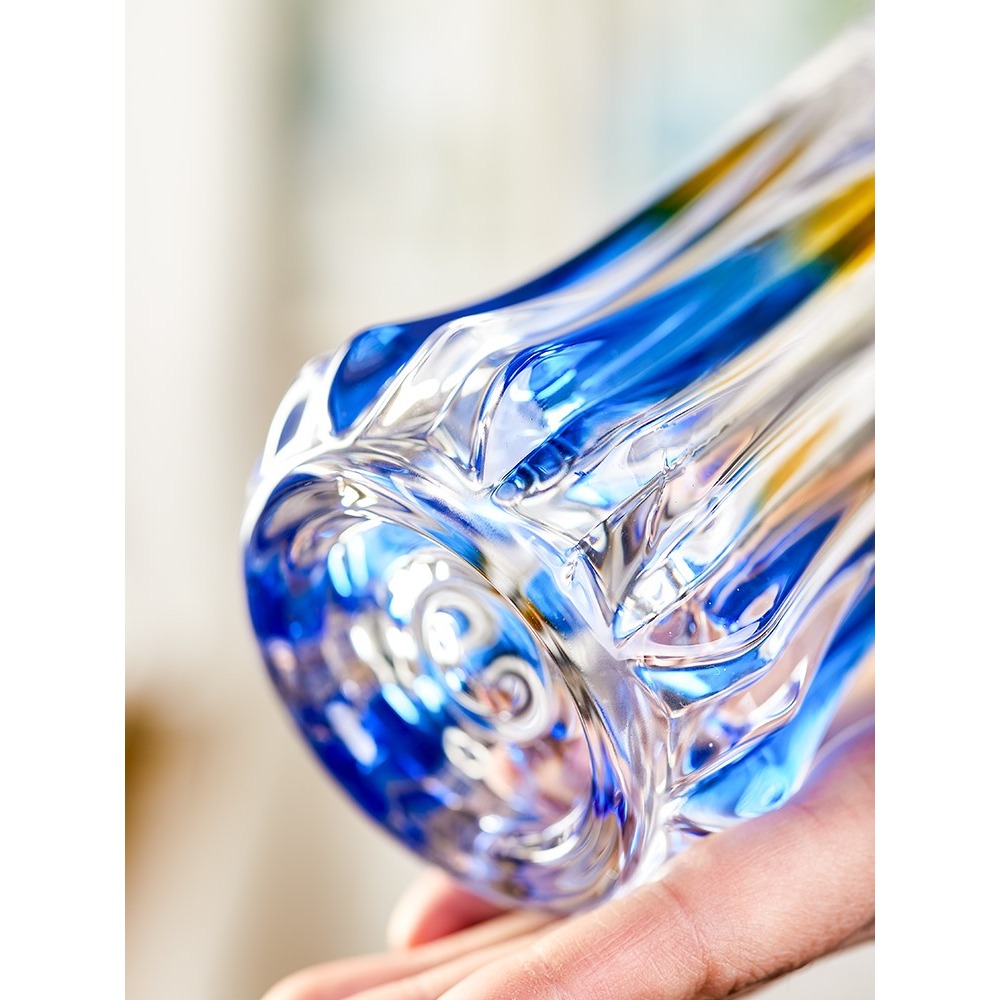 花瓶擺件客廳插花水養鮮花富貴竹乾花透明玻璃新中式大號家居裝飾-細節圖4