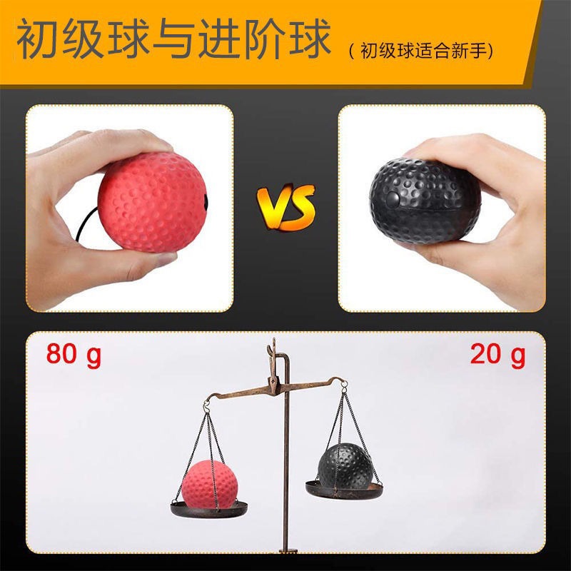 頭戴式拳擊速度球訓練反應球發泄彈力球解壓減壓魔力球網紅搏擊球-細節圖4