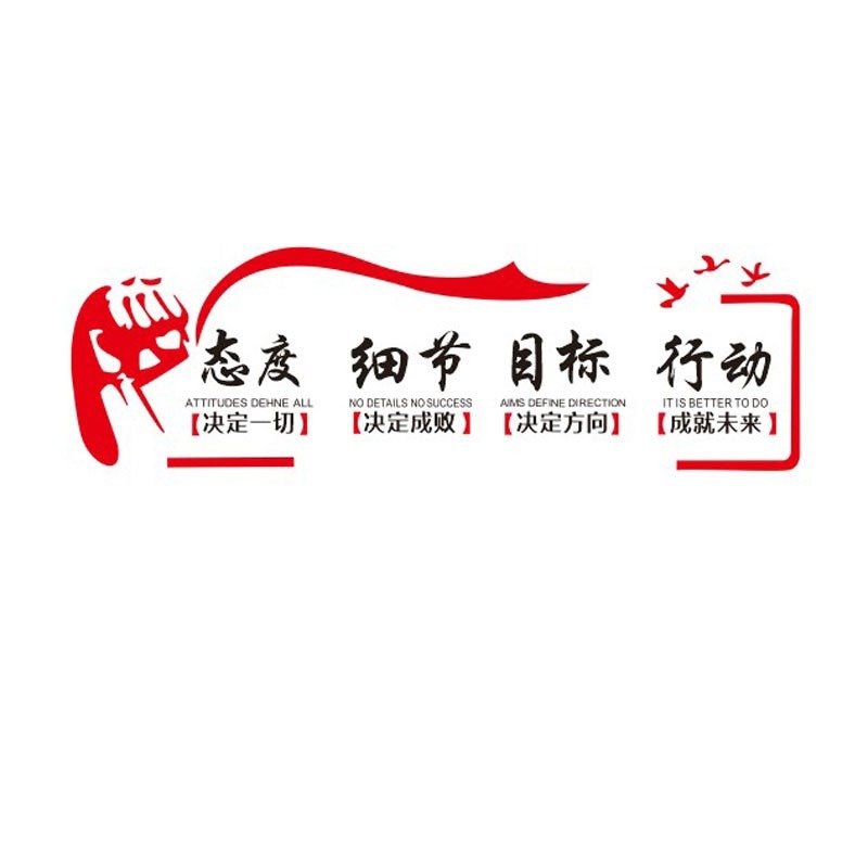 激勵墻貼勵志文字公司企業辦公室文化裝飾立體亞克力團隊標語墻貼-細節圖5