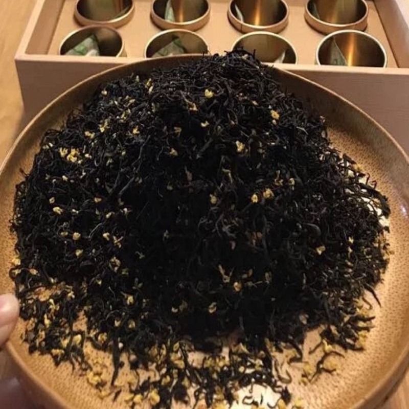 年杭州特產西湖區雨前龍井茶手工窨制桂花九曲紅梅35g單罐-細節圖2