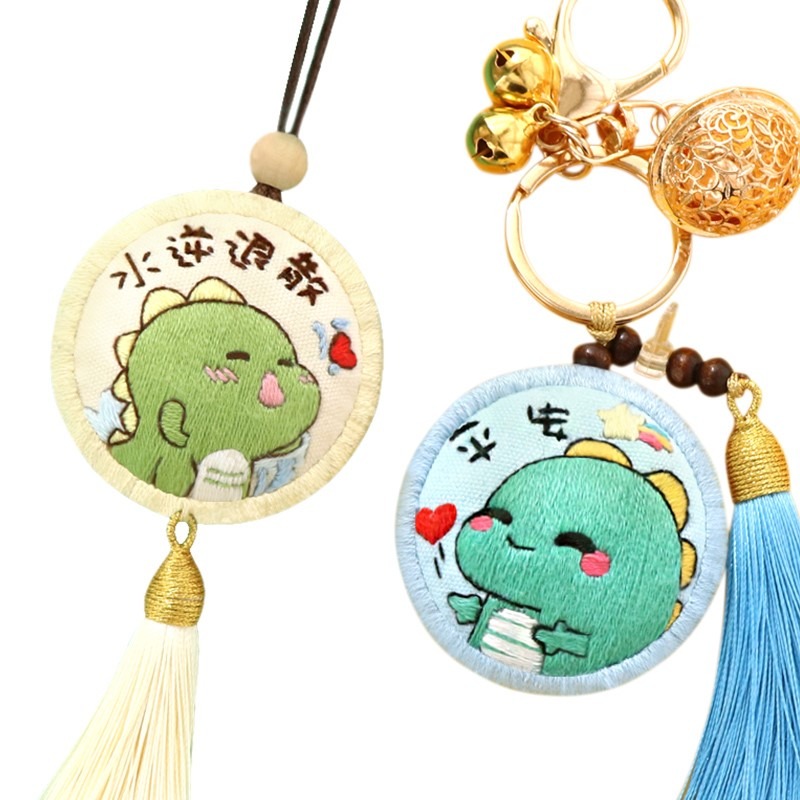 刺繡diy手工自制情侶平安符香囊材料包平安福護身醒獅送男友禮物-細節圖5