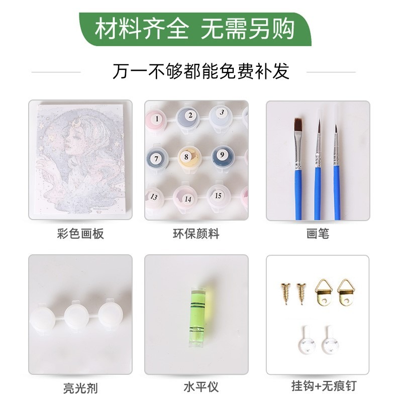 數字油畫diy油彩畫城市街景建築風景玄關裝飾畫解悶手工填充塗色-細節圖4