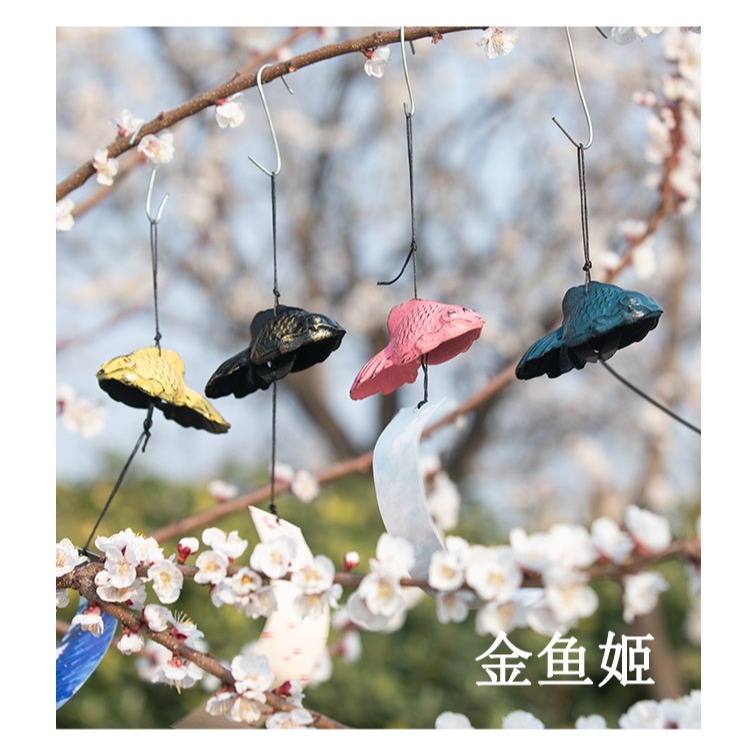 日式鑄鐵風鈴民宿金屬復古和風景區陽臺戶外庭院寺廟祈福掛飾鈴鐺-細節圖6