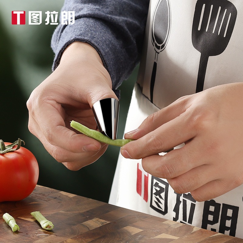 304不銹鋼防切手護指器 剝毛豆剝殼器菱角去殼鐵指甲套剝橙開橙器-細節圖3