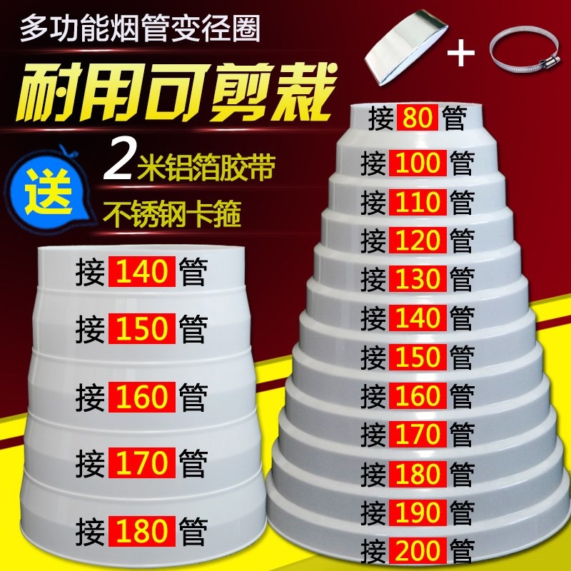 抽油煙機變小風管變徑口徑煙管大小煙道接頭變徑圈排轉換回管止-細節圖2