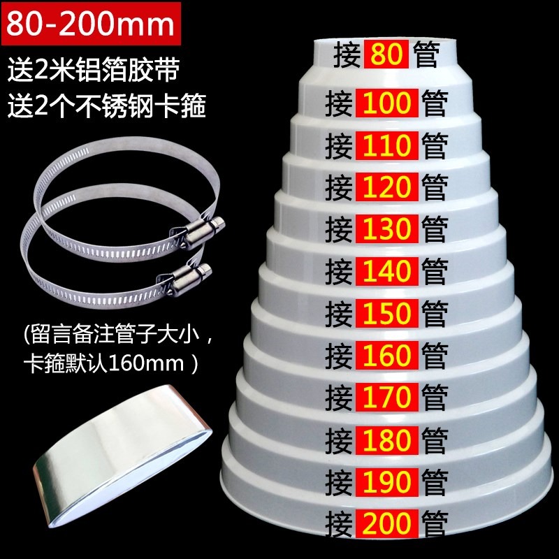抽油煙機變小風管變徑口徑煙管大小煙道接頭變徑圈排轉換回管止-細節圖6
