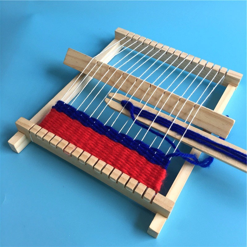 科技小製作兒童織布機diy手工毛線編織機小學生自制拼裝創新作品-細節圖10