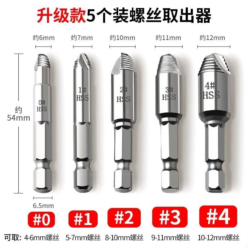 斷頭螺絲取出器取短頭螺絲工具神器內六角三角閥螺釘起子滑絲絲牙-細節圖4