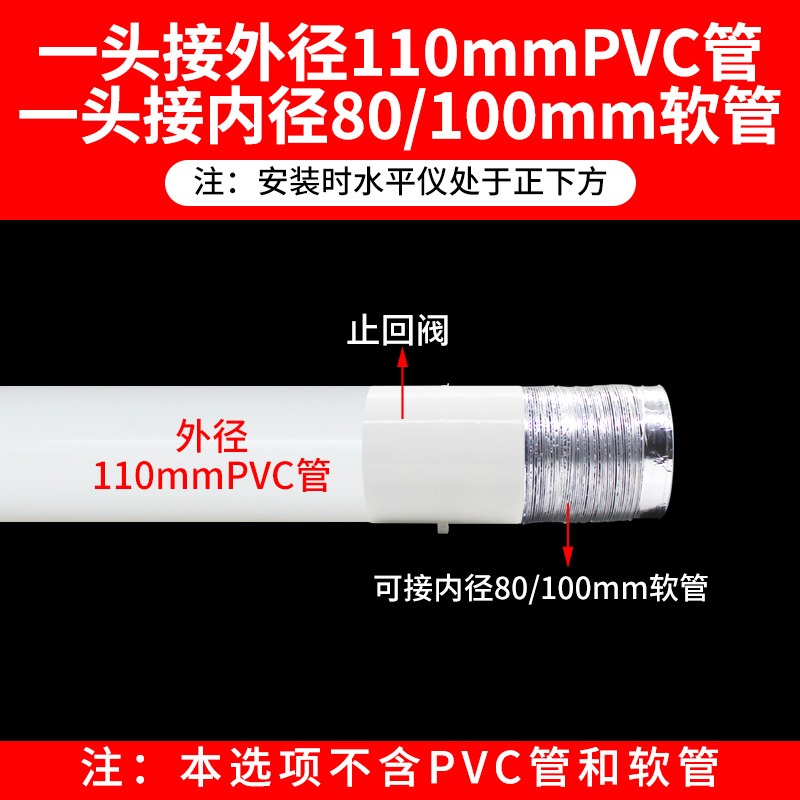 止逆衛生味止管110pvc衛生間逆閥止回閥110風管換氣扇管道新風專-細節圖9