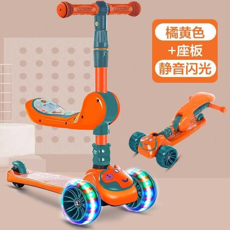 兒童滑板車可坐可滑行歲三四輪男女寶寶三合一小孩溜溜車-細節圖10