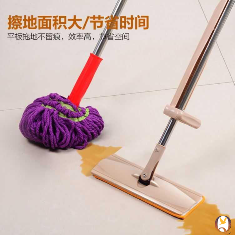 家用脫水懶人推把地板拖拖拔套裝掃把免洗拖吧家用拖巴拖布海綿20-細節圖4